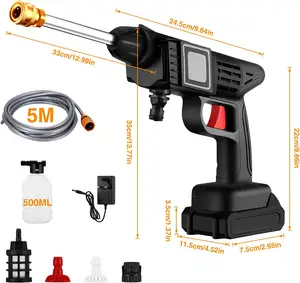 10000mah Fabrik tragbare Mini-Hochdruck-Autolewaschmaschine Batterie Autowaschanlage elektrische mobile Dampf-Autolewaschanlage