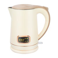 Bouilloire électrique sans fil en acier inoxydable 1,8 L, portable, pour la maison et la cuisine, arrêt automatique, protection contre l'ébullition à sec, rotation à 360°