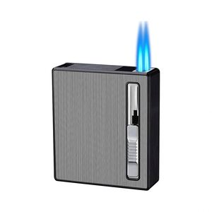 Wholesale Rechargeable Double Arc <b>Lighter</b> Waterproof Plastic Portable High Capacity 20 Pcs Cigarette Case Cigar <b>Lighter</b> - Product Image 1