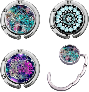 Gancho Plegable para Bolso con Diseño de Mármol, Directo de Fábrica, Soporte Portátil para Bolsos de Mesa, Gancho de Escritorio OEM, Soporte Creativo y Compacto para Bolsos - Product Image 1