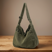 Sac fourre-tout en toile de couleur unie avec fermeture éclair, doublure en polyester résistante à l'eau, pour toutes les saisons, usage quotidien, shopping, style bohème pour femmes
