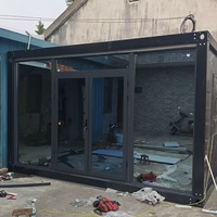Estructura de acero de montaje rápido, edificios, contenedor de vida de vidrio, apartamentos modulares, casa móvil prefabricada, sala de contenedores extensible