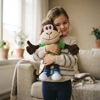 Fabricant de jouets en peluche personnalisés, singe en peluche de 25 cm, fabriqué selon un dessin ou une photo