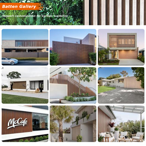 Revêtement de <span class=keywords><strong>façade</strong></span> en bois vertical grainé blanc crème, panneaux de décoration extérieure en bois, écran en aluminium, imperméable, moderne - Product Image 6