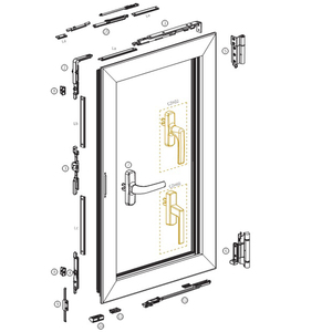 Sistema de hardware de ventana de giro inclinable, estándar europeo, <span class=keywords><strong>precio</strong></span> de fábrica, NXC06 - Product Image 2