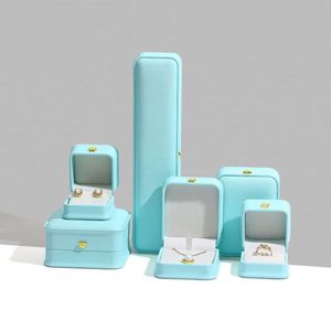 Luxury PU Leather Ring <b>Boxes</b> with Crown Design Custom Logo for Jewelry Gifts Packaging - Product Image 1
