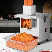 Machine à découper les aliments électrique automatique multifonctionnelle en acier inoxydable pour usage commercial, coupe-légumes, trancheuse/déchiqueteuse