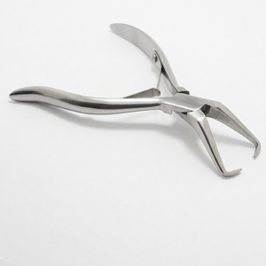 Pince à extensions capillaires double ressort couleur argent pour micro-anneaux, vente en gros OEM ODM - Product Image 1