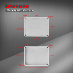 Daiertek 1590XX - Caja de Aluminio Simple para Pedales de Guitarra Eléctrica, Modelo <span class=keywords><strong>Hammond</strong></span> 1590, para Dispositivos Electrónicos - Product Image 5