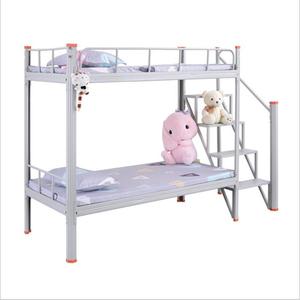 Modern Hostel Dormitory Metal <b>Bunk</b> <b>Bed</b> with Stairs and Screwless Frame for Hospital Use Factory Price - Product Image 1