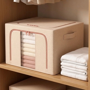 Steel Frame <strong>Storage</strong> Box Fabric Durable Large Foldable Portable Closet Organizer for Home <strong>Storage</strong> <strong>Clothes</strong> Wholesale Available - Product Image 3