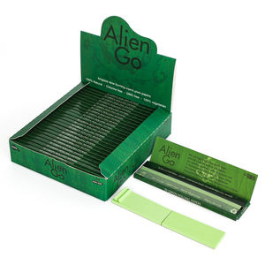 Papel de fumar de pulpa de madera personalizado tamaño King Size de la marca Alien Go Manufacturer Green Cigar Packing para fumar tabaco - Product Image 1