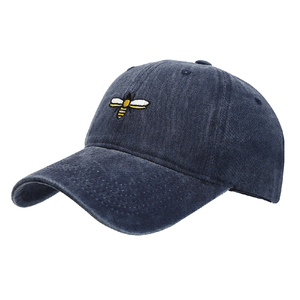 Gorra de béisbol bordada de abeja para hombre y <span class=keywords><strong>mujer</strong></span> al por mayor, gorra de béisbol retro usada de algodón lavado para deportes al aire libre, <span class=keywords><strong>gorras</strong></span> de béisbol - Product Image 4