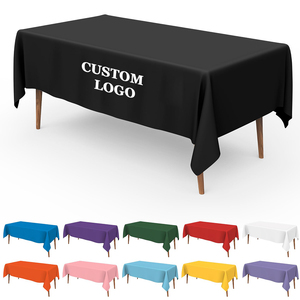 Handmade Custom Black &amp; Pink Plastic Tablecloths Thanksgiving Square Oilcloth Paper Covers Fitted Vinyl Tablecloths - Product Image 1