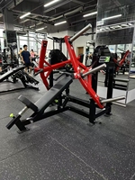 Equipo de gimnasio comercial cargado con placa Máquina de remo plana para ejercicio trasero