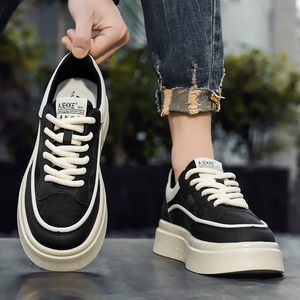 As prezzo di fabbrica scarpe nere da uomo alla moda con plateau scarpe Casual da tavola <span class=keywords><strong>1</strong></span> pezzo all'ingrosso scarpe da passeggio uomo - Product Image 4