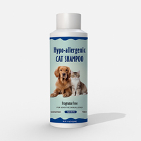 Shampoo pour chat hypoallergénique à pH équilibré, sans parfum, marque privée, vente en gros, soin de la peau sensible à l'aloe vera et aux vitamines, pour chatons
