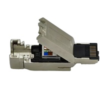 Connecteurs Ethernet RJ45 en laiton personnalisables à 90 degrés, entièrement métalliques, blindés et câblables - Utilisation en automatisation industrielle