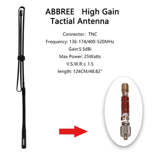 Antenne directionnelle tactique CS pliable à col de cygne double bande TNC 144-430 MHz pour talkie-walkie Harris AN_PRC-152 148 TK-328 TK-378 - Product Image 4
