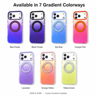 Étui magnétique avec support rotatif à 360° et coque de téléphone IMD dégradée pour iPhone 17 Pro Max avec protection d'objectif d'appareil photo, conception personnalisée OEM