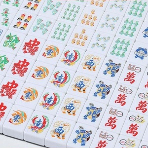 Fichas de Mahjong Americanas Talladas y Planas de Doble Capa de Melamina/Acrílico con Elementos Chinos Personalizados y Patrón de Color UV - Product Image 5