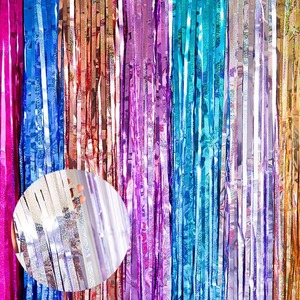 Laser màu Polka Dot mưa chủ đề rèm cửa cho trang trí bên Ngày của Cha bao gồm cả tường nền ngoài trời tua - Product Image 5