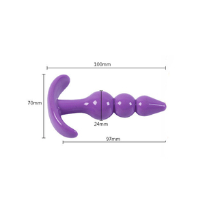 Scatola personalizzata gratuita-vendita direttamente in fabbrica di giocattoli Sexy in Silicone medicale tre perline <span class=keywords><strong>anale</strong></span> testa a testa per <span class=keywords><strong>uomo</strong></span> donna - Product Image 2
