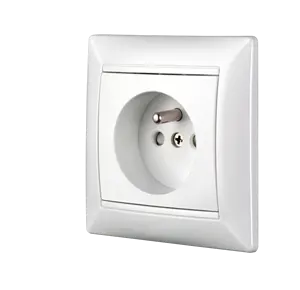 Europe standard electric socket mounted in wall French type appliance use grounding wall socket outlet 2P+T