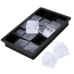 15 sâu răng hình vuông kích thước lớn Ice Khuôn Silicone Ice Cube khuôn khay