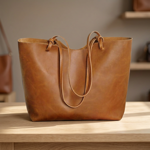 Pochette en cuir véritable imperméable, légère, durable, grande capacité, sac à main pour femme avec fermeture éclair, mode, porté épaule/bandoulière - Product Image 3