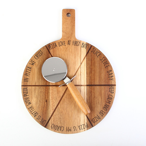 Tagliere per <span class=keywords><strong>Pizza</strong></span> in legno di bambù 2023, buccia per <span class=keywords><strong>Pizza</strong></span> in legno di Acacia - Product Image 2