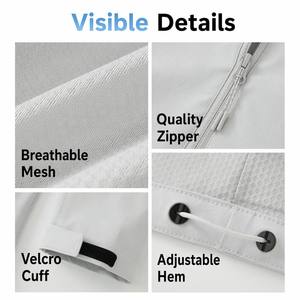 <span class=keywords><strong>Chaqueta</strong></span> Softshell <span class=keywords><strong>Impermeable</strong></span>, Cortavientos y Transpirable Unisex con Capucha, de Una Sola Capa, con Bolsillos con Cremallera para Viajes, Desplazamientos y Deportes - Product Image 6