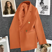 Blazers pour femmes printemps-automne, élégants, style coréen, décontractés, en tissu uni, veste pour femmes, nouvelle mode, manteaux pour femmes, vêtements de bureau, vêtements d'extérieur