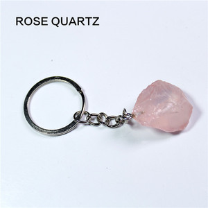 <span class=keywords><strong>Vente</strong></span> <span class=keywords><strong>en</strong></span> gros de porte-clés <span class=keywords><strong>en</strong></span> cristal brut de citrine rose de quartz naturel pour la guérison et les cadeaux - Product Image 2