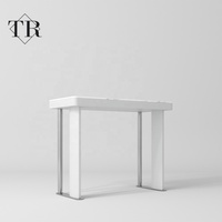 Table de manucure moderne Turri avec plateau en marbre, ensemble multifonctionnel pour spa des ongles à usage commercial