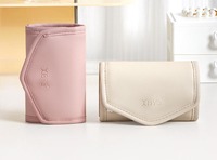Sacs de rangement pour bijoux en cuir PU carrés personnalisés, haut de gamme, exquis, avec fermeture magnétique, doux, pour petits accessoires