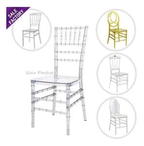 Chaises de banquet d'événement de style chivalerie en acrylique transparent empilables pour l'extérieur, meubles de Foshan, chaises de fête de mariage en cristal - Product Image 4