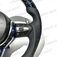 Volant en fibre de carbone forgé bleu, directement de l'usine, pour BMW G20 G38 F10 F30 F50 F31 F35 E90 E92 E45 F30 E46 X5, style personnalisé