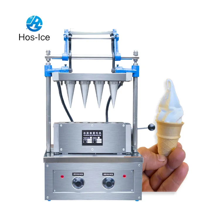 Chất lượng cao tấm Biscuit Icecream Cone Maker Baking dòng máy Ice Cream Cone làm giá máy