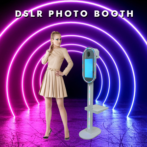 Haute qualité 15.6 pouces ovale écran tactile DSLR miroir Photo Booth verre Selfie photomaton et Flight Case - Product Image 4