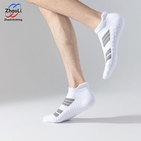 Chaussettes de cheville pour hommes grandes tailles, en polyester et coton, anti-odeur, semelle en tissu éponge, absorption de la transpiration, idéales pour l'extérieur