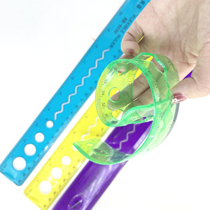 Thước Kẻ Cho Trường Học Thước Nhựa Dẻo 30 Cm Thước Thẳng Nhựa Trong Suốt Mềm An Toàn Uốn Cong Không Thể Uốn Cong 30 Cm - Product Image 1