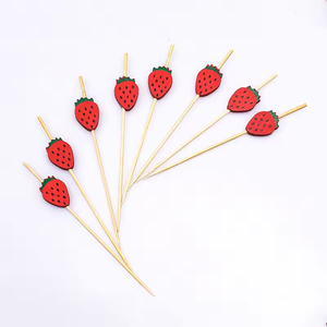 Palo de Bambú Desechable con Forma de <span class=keywords><strong>Fresa</strong></span>, Pincho de Fruta de 12cm <span class=keywords><strong>para</strong></span> Barbacoa de Fiesta - Product Image 5