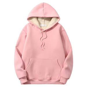 Heavyweight <b>Sherpa</b> Fleece <b>Men</b> Pullover Sweatshirt Multicolor Casual Hoodie With Custom Embroidery - Product Image 5