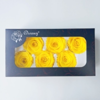 Yunnan usine en gros articles de fleurs éternelles naturelles mariage vraies fleurs tactiles grade B préservé tête de fleur rose