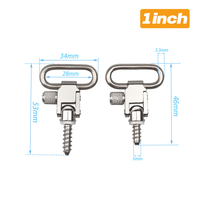 Clips pivotants à dégagement rapide en acier argenté de 1 pouce à haute résistance pour accessoires de chasse