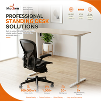 Bureau assis-debout ergonomique moderne à hauteur réglable avec moteur unique et fonction automatique