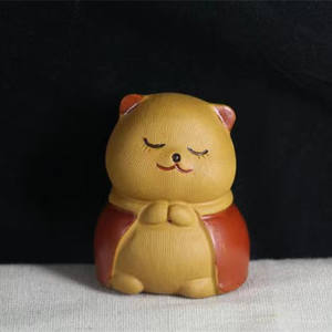 Paniek Kopen China Yixing Thee Pet, Paars Zand Materiaal Kitten Vorm - Product Image 2