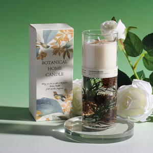 Candela Unica in Cera Gel Private Label all'Ingrosso Candela Artigianale Aromatica in Cera Gel di Soia con Fiori Veri Essiccati - Product Image 3