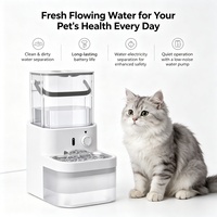 Fontaine à eau intelligente pour animaux de compagnie sans consommables, séparation eau propre/sale, ROHS, sans BPA, eau activée par capteur radar pour chien et chat
